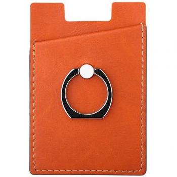 Mobile Phone Card Holder with PU Leather and Adhesive