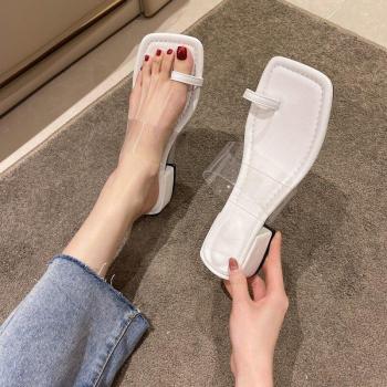 Tongs transparentes d'été pour femmes