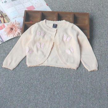 Vêtement Enfant Cardigan Papillon Blanc 0-4 Ans OGC215417