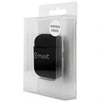 Pendentif Noir Muvit Coque Silicone pour AirPods