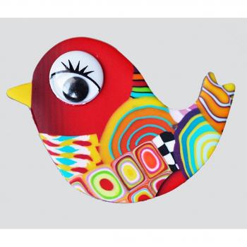 Vibrant Bird Brooch