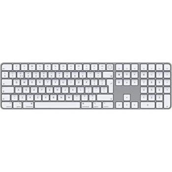 Teclado Apple Magic (USB/Bluetooth) en blanco, acabado en aluminio holandés