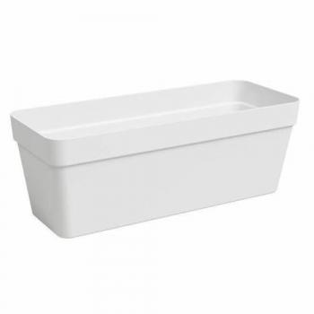 Jardinière ARTEVASI – forme rectangulaire, matériau plastique, finition blanche