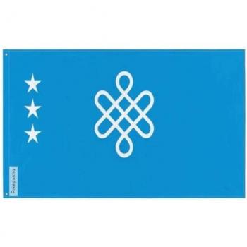 Kazakh Heritage Flag – 90 x 150 cm, Polyester, Two‑Way Print