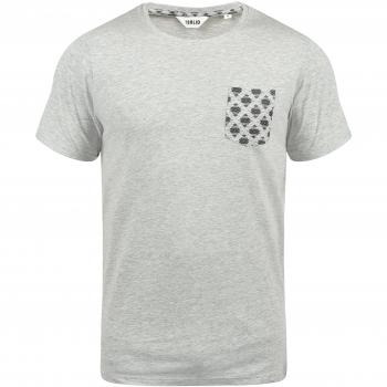 Solid Ilari Herren T-Shirt Kurzarm Shirt Mit Rundhalsausschnitt Größe: L Farbe: Light Grey Melange (8242)