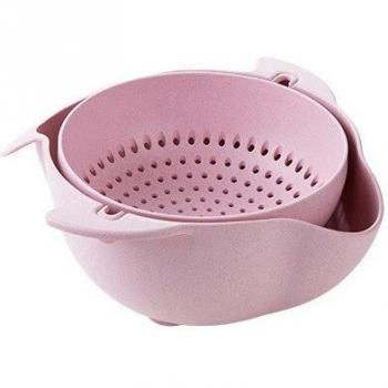 Rotatable Kitchen Colander and Mixing Bowl Combo