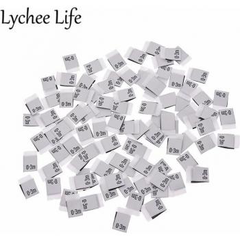 Étiquettes de taille en polyester pour vêtements de bébé, 100 pièces, couture, bricolage, NB-24 mois