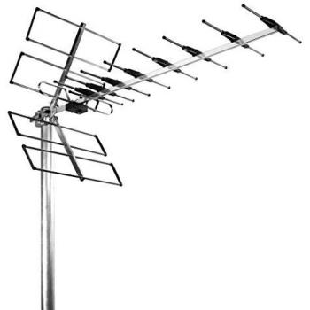 WISI 72520EB 45 LTE‑UHF-Antenne mit 28 silbernen Elementen und LTE‑Filter