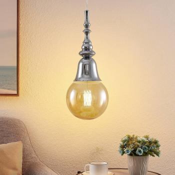 Lucande Gesja 1-Bulb Chrome Pendant, Shade Excluded