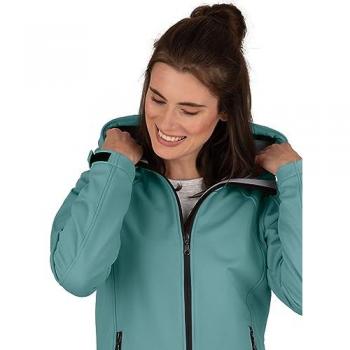 Trigema Softshelljacke TRIGEMA Sportliche Softshelljacke mit Kapuze (1 St.)