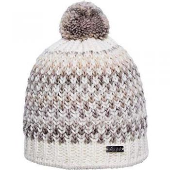 Eisglut Strickmütze Bailey mit Pompon, weiß/beige