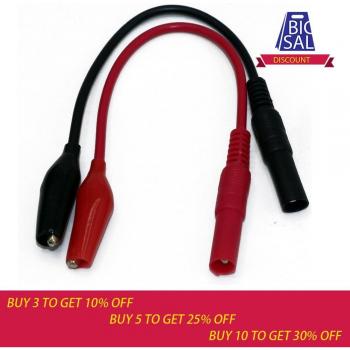 Clip Pin Cocodrilo 20 cm con Conector Banana