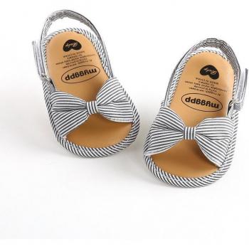 Cute Bow Striped Sandals for Baby Girls