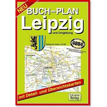 Leipzig und Umgebung 1 : 20 000. Buchstadtplan