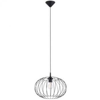 Suspension minimaliste en métal noir 35cm