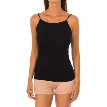 Kisses & Love 700-NEGRO Damen‑Tank Top – Schwarze Spitzenversion