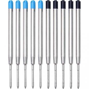 Kugelschreiber-Nachfüller 9,9 cm – Metallstange – 0,7 mm – Schwarz/Blau