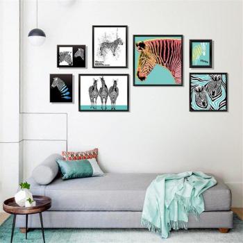 Stickers créatifs 3D ciel étoilé girafe zèbre pour chambre d'enfants
