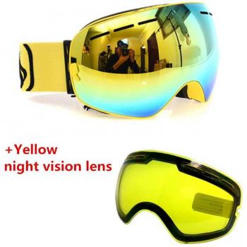 Gafas de montaña antiniebla esféricas grandes unisex