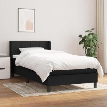 Confort Boxspring Noir 90×190 cm – Sommeil premium