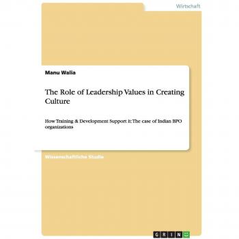 The Role of Leadership Values in Creating Culture: How Training & Development Support it: The case of Indian BPO organizations