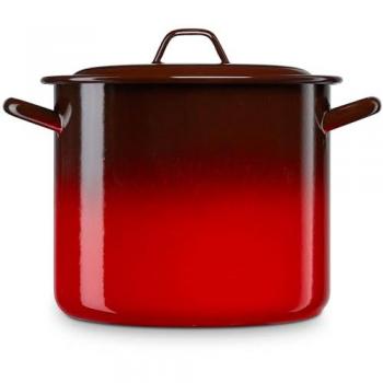 Marmite à induction Briebe Ignea 30 cm – 16 L, couvercle inclus, finition rouge