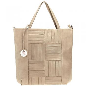 Leder-Handtasche Boscha Theresa „Don’t Be Square“ – 43 cm Shopper