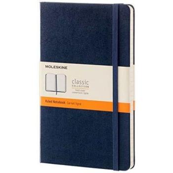 Moleskine Classic Ruled Large Hard Notebook Sapphire Blue One Size