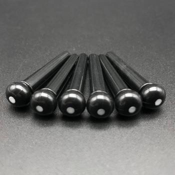 6pcs Folk Guitar Bridge Pins with Abalone Dot