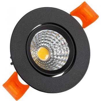 Efectoled Downlight 15W Noir CRI90 Ø90mm Blanc Neutre