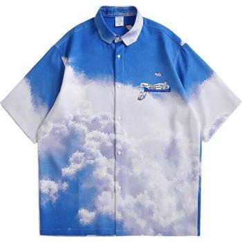 Camiseta de verano para hombre, estilo chino, manga corta oversize, estampado digital, 2246S21