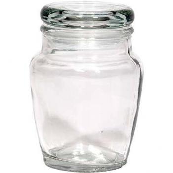 Vasetto ovoidale in vetro con tappo a vite 145ml