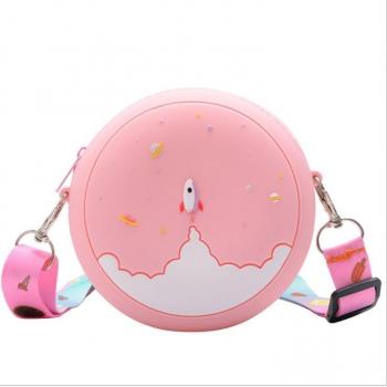 Bolso cruzado con estampado de Donut, correa ajustable para niños