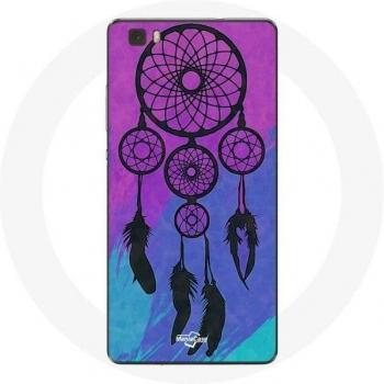 Huawei P8 – Coque Maniacase “Attrape Rêve” Noir Bleu Violet