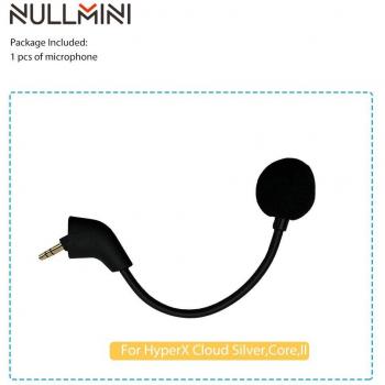 Microphone Null mini pour HyperX Cloud Alpha, Cloud Flight, Cloud Core II, Cloud Silver