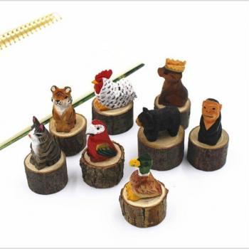 Animal-Themed Wooden Pencil Sharpener