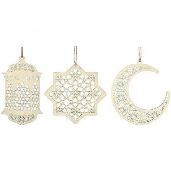 Ramadan Wooden Moon Plaque Decoration