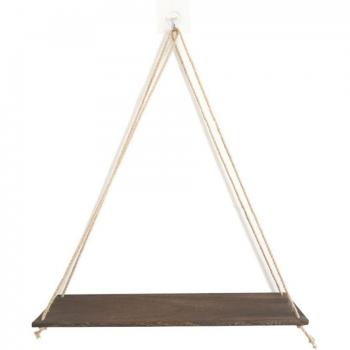 Étagère décorative en bois avec corde pour salon