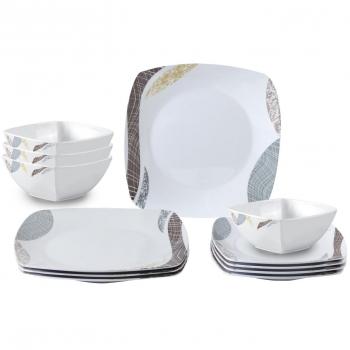 Set de vaisselle mélamine Khadi 12 pièces