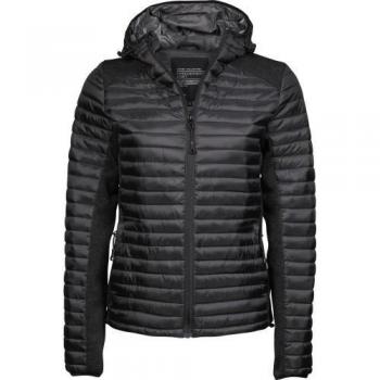 Giacca outdoor donna Tee Jays con cappuccio e finitura satinata