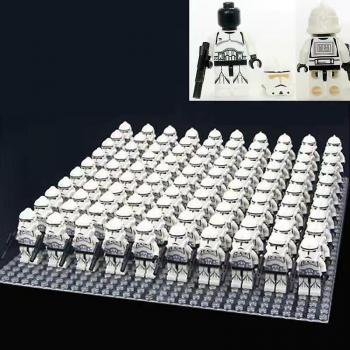 Ensemble 100 clones troopers Star Wars – Huxmotor WM553 en blanc