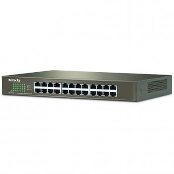 SWITCH TENDA TEG1024D 24PT LAN GIGABIT DESKTOP 10/100/1000Mbps RJ45 CASE METALLICO RACKMOUNTABLE