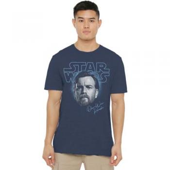 Star Wars Episode III: Obi-Wan Kenobi Jedi Portrait Tee – Heather Navy