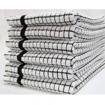 SuperDry 100% Cotton Kitchen Terry Towels – Six-Unit Pack
