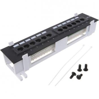 Wandmontage Patchpanel 12 Ports CAT5 CAT5E