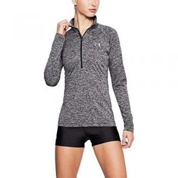 Under Armour Women's Black / Black / Metallic Silver Long Sleeve Top
