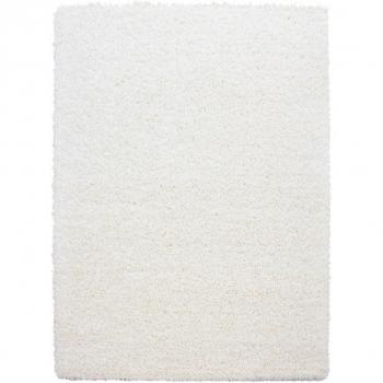 Tapis Doux Shaggy 240x340 Crème Motif Uni