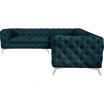 Chesterfield-Sofa Glynis mit Wellenunterfederung