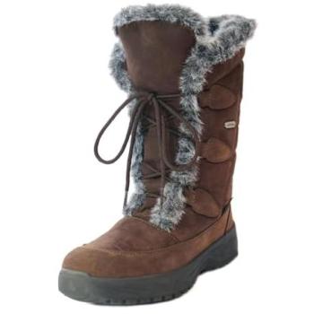 Mammal Oribi2 Women's Snow Boot – Mid-Calf, Dark Brown, Anti‑Slip Ice Grips