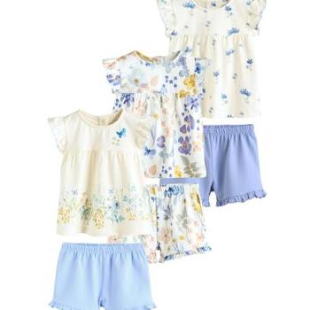 Azure Meadow Little One Shirt & Shorts Combo